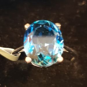 Lab Created 5.10 Cts Tourmaline 925 Sterling Silver Ring Size 7